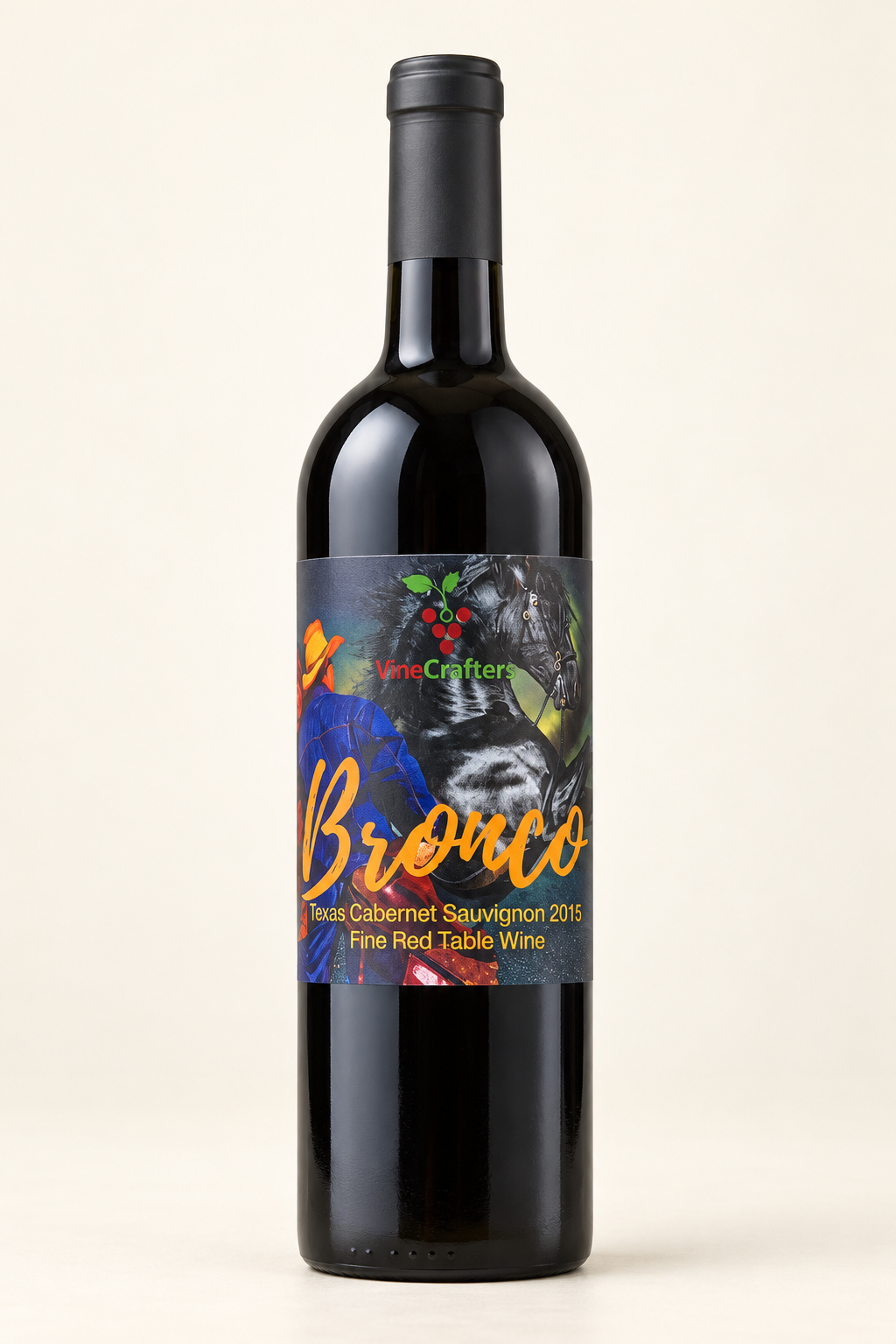 Restaged historical Bronco bottle