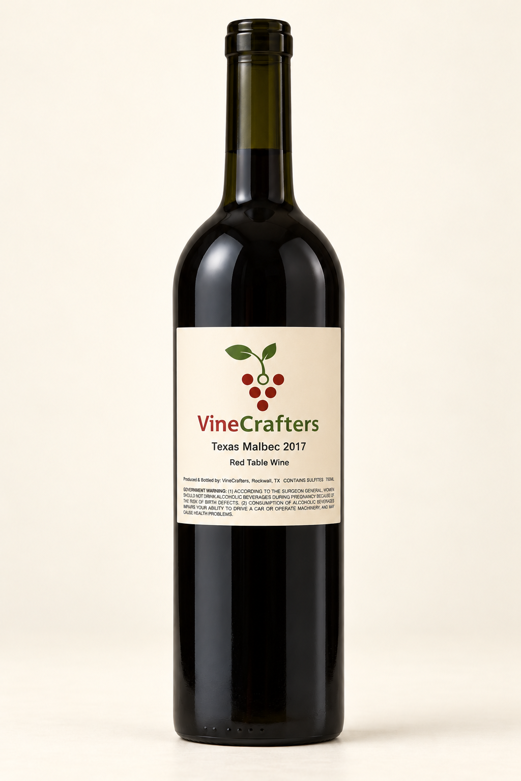 Texas Malbec · 2017 label vintage · AI-restaged archival portrait