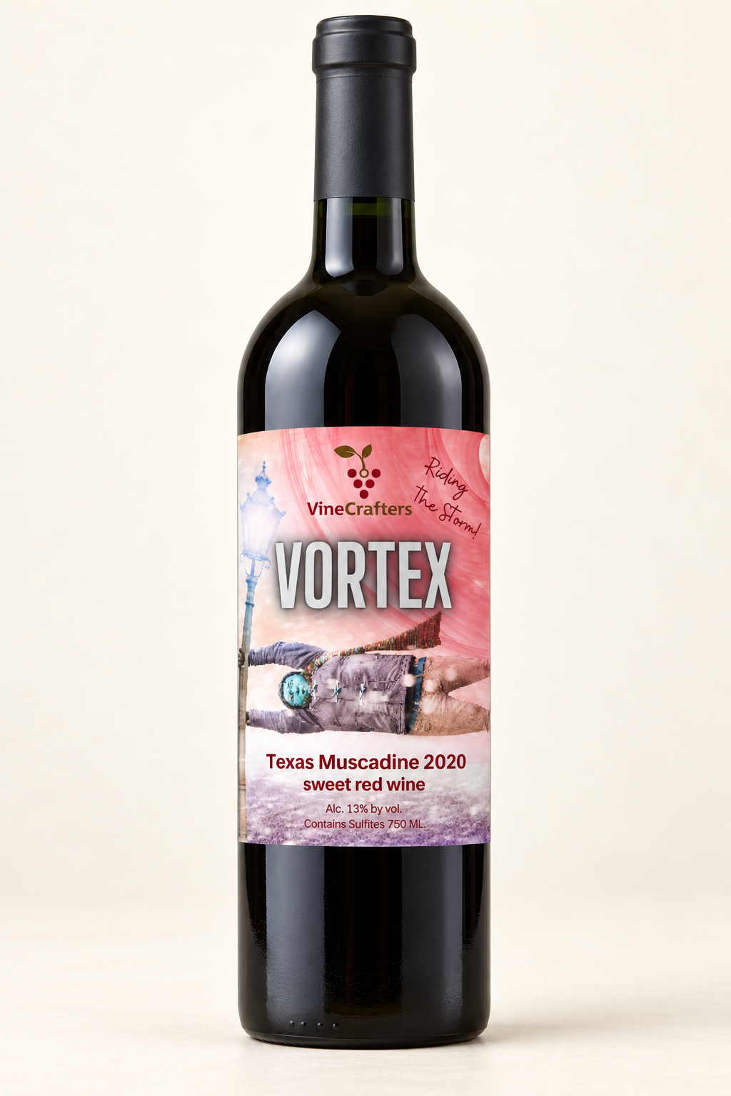 Vortex 2020 bottle reconstruction from label artwork